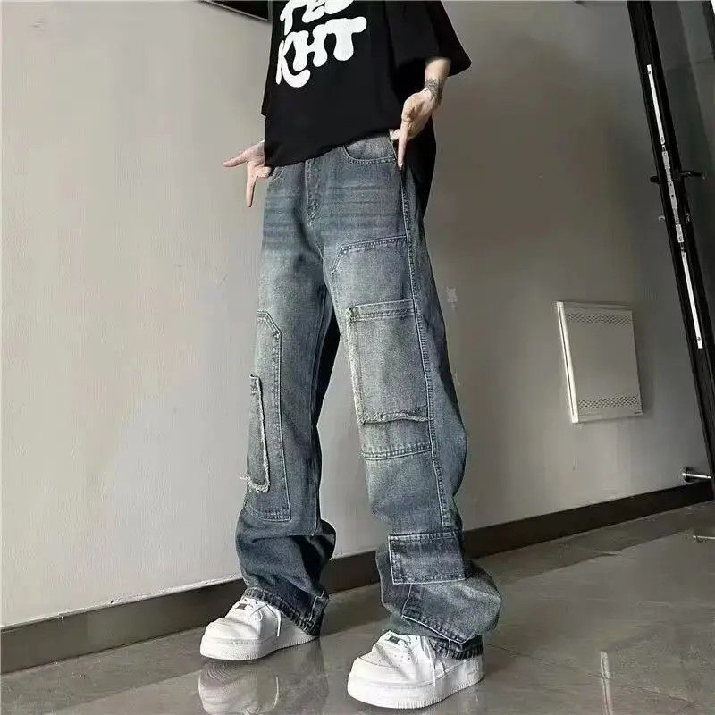 Japanese Brand Retro multi pocket straight leg jeans Size US 32 / EU 48 - 5 Thumbnail