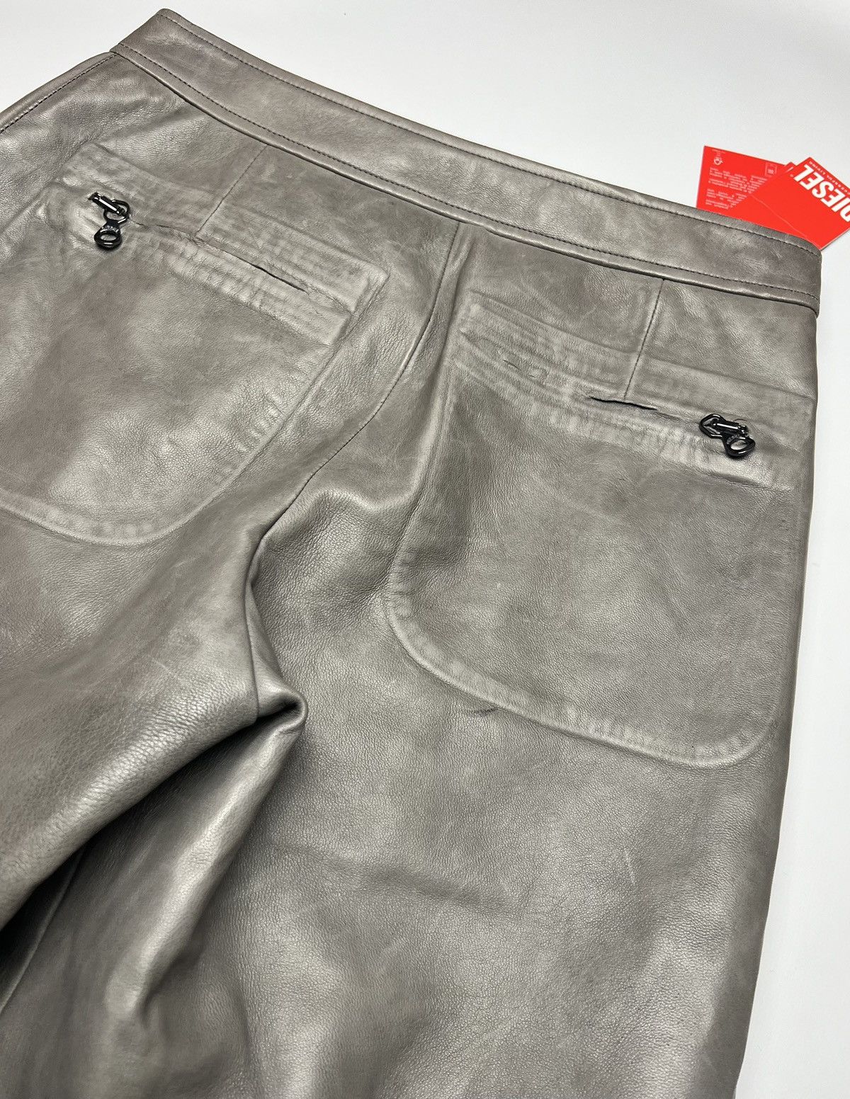Diesel Leather P-JOSHY Pant with Trompe L' Oeil Effect Size US 31 - 16 Thumbnail
