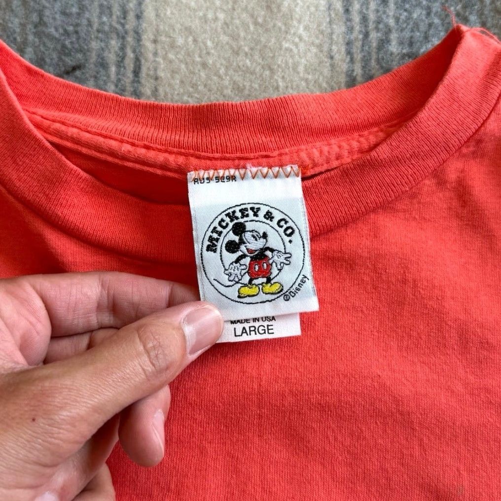Mickey & Co. VINTAGE Mickey & Co. T-Shirt 90s Disney Minnie Mouse Love Orange Short Sleeve L Men Size US L / EU 52-54 / 3 - 3 Thumbnail