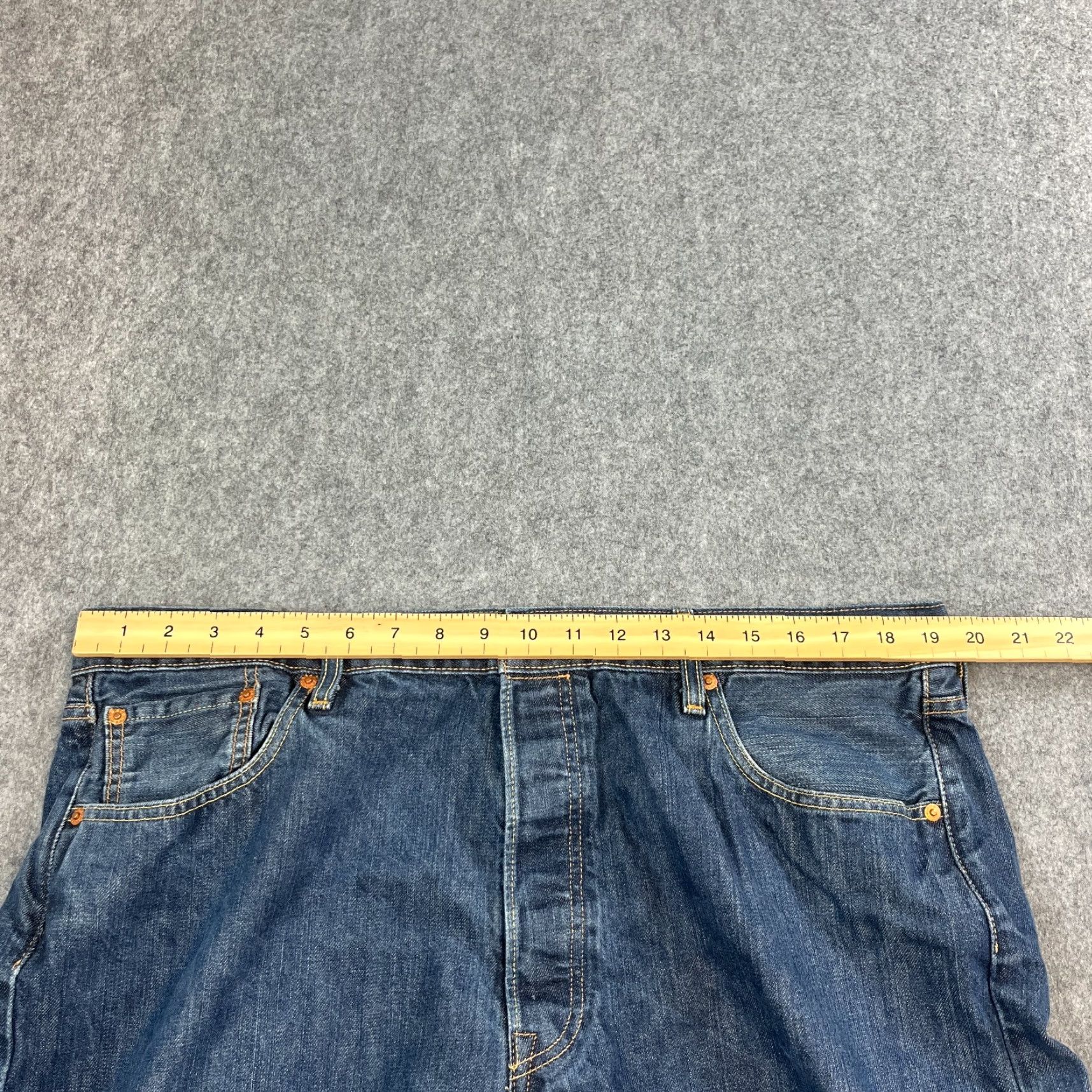 Levi's Levi's 501 Jeans Straight 40 Mens Denim Dark Blue Cotton Button Fly 5-Pocket Size US 40 / EU 56 - 6 Thumbnail
