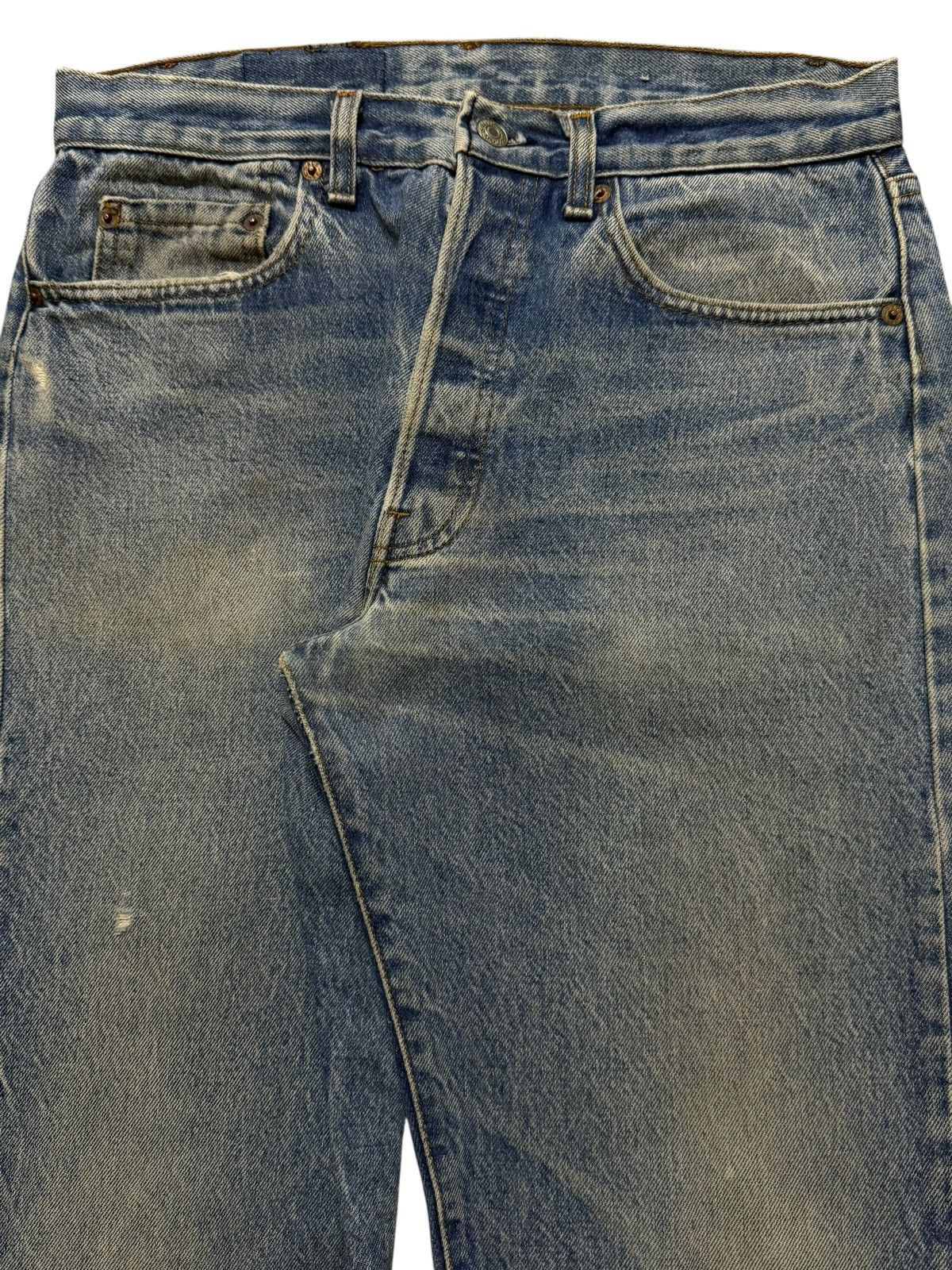 Levi's Vintage 80s Levis 501 Retro Blue Mud Wash Straight Leg Jeans Size US 30 / EU 46 - 3 Thumbnail