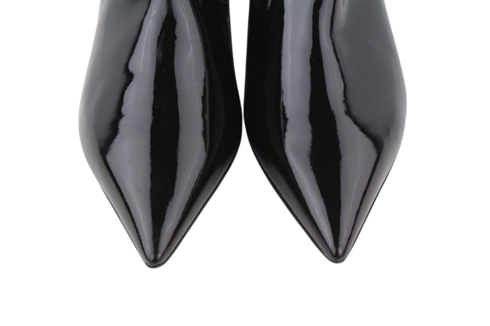 Emporio Armani EU37 Black Patent Leather Pointed Heel Shoes 85927 Size US 6 / IT 36 - 3 Thumbnail