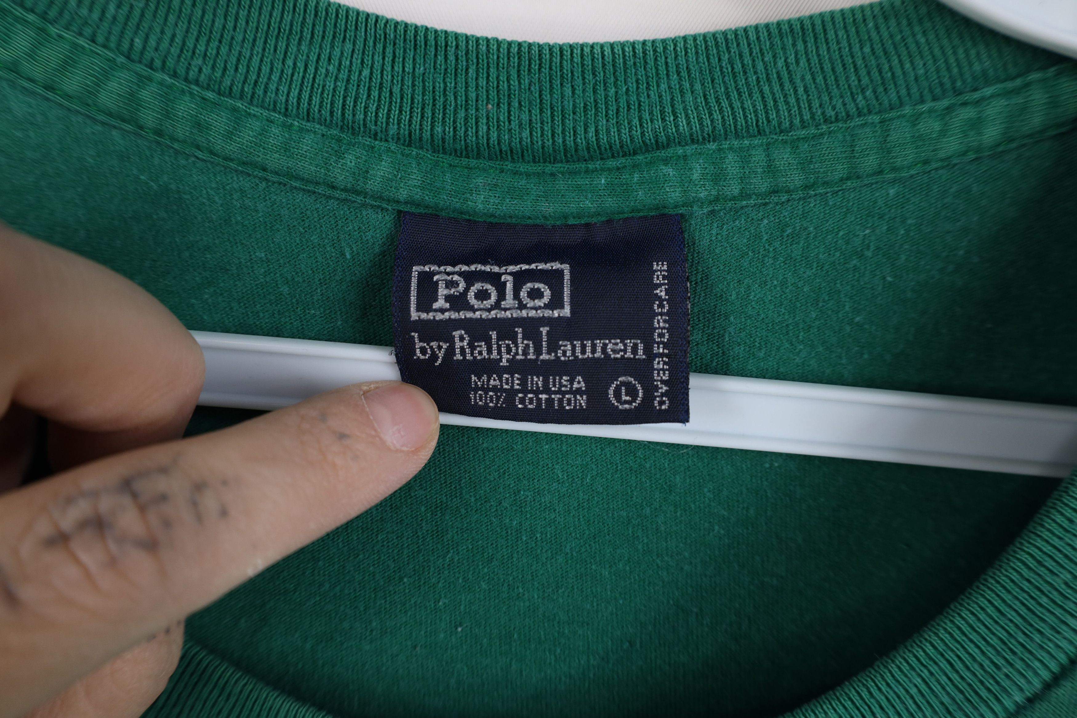Ralph Lauren Vintage 90s Ralph Lauren Short Sleeve Pocket T-Shirt USA Size US L / EU 52-54 / 3 - 10 Thumbnail