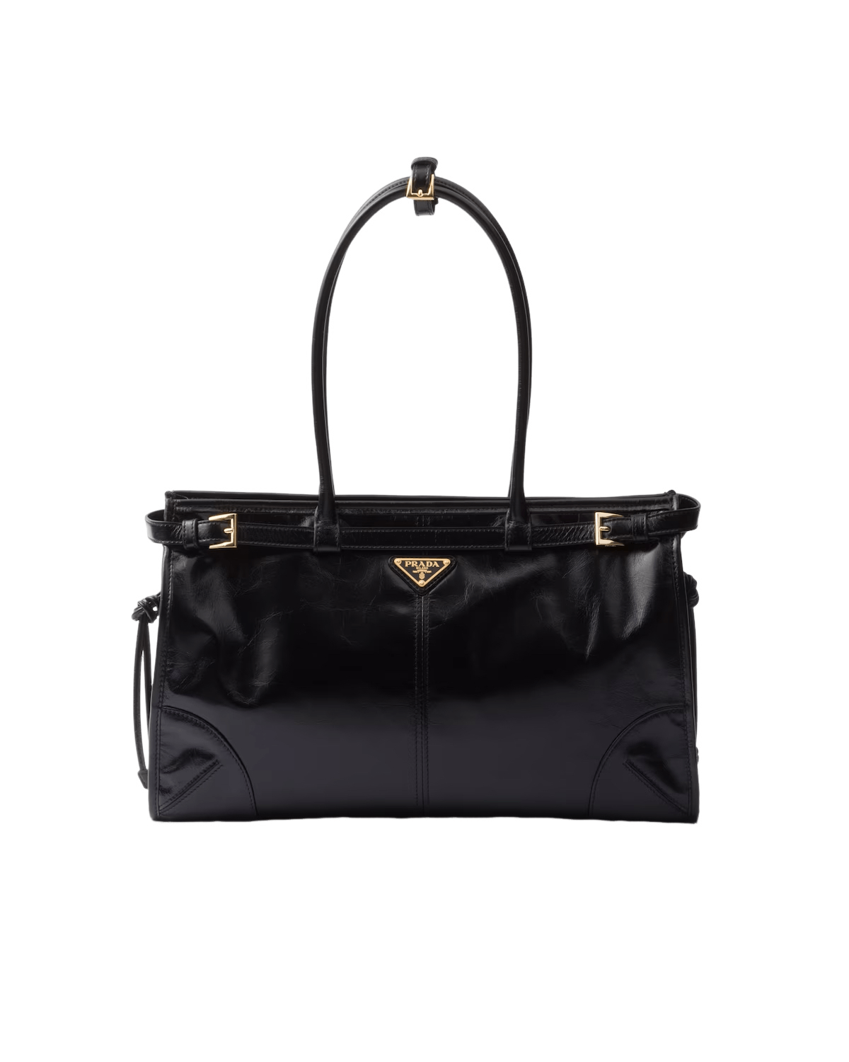 Prada PRADA Bonnie Large $3250 Black Leather Top Handle Size ONE SIZE - 1 Thumbnail