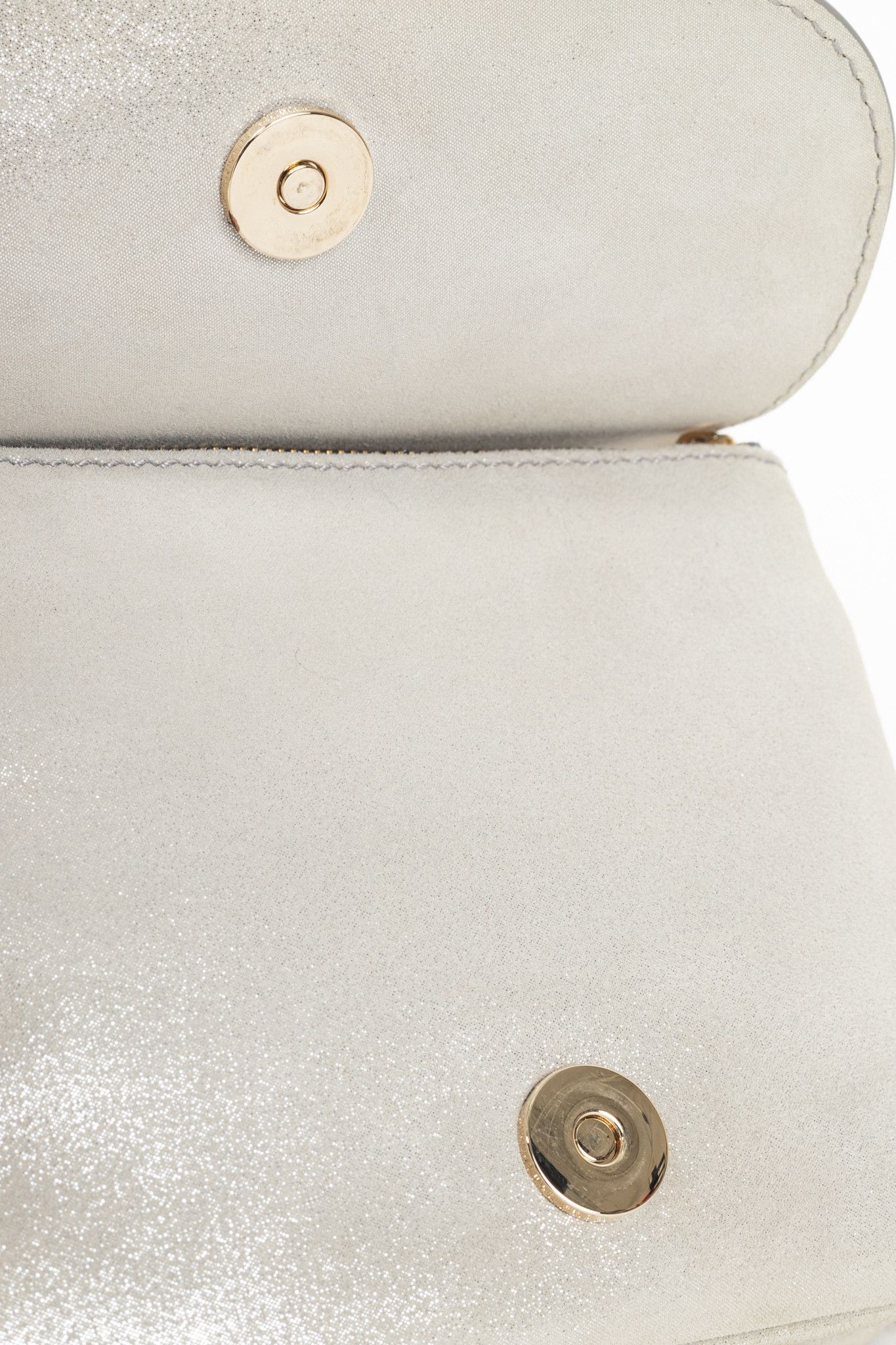Jimmy Choo Jimmy Choo Shadow Silver Shimmer Leather Flap Crossbody Size ONE SIZE - 9 Thumbnail