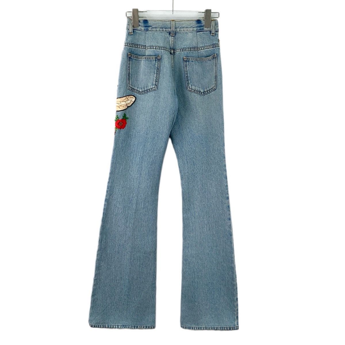 Gucci Gucci Light Blue Bee & Floral Casual Denim Pants K26WX Size 26" / US 2 / IT 38 - 2 Thumbnail