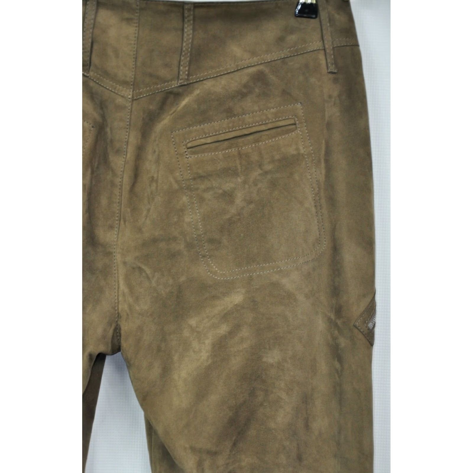 Vintage Arma Leather Pants Women's Wide-Leg US 12 / UK 16 Brown Vintage? No, Very Good Leather Pants Arma Size 34" / US 12 / IT 48 - 6 Thumbnail