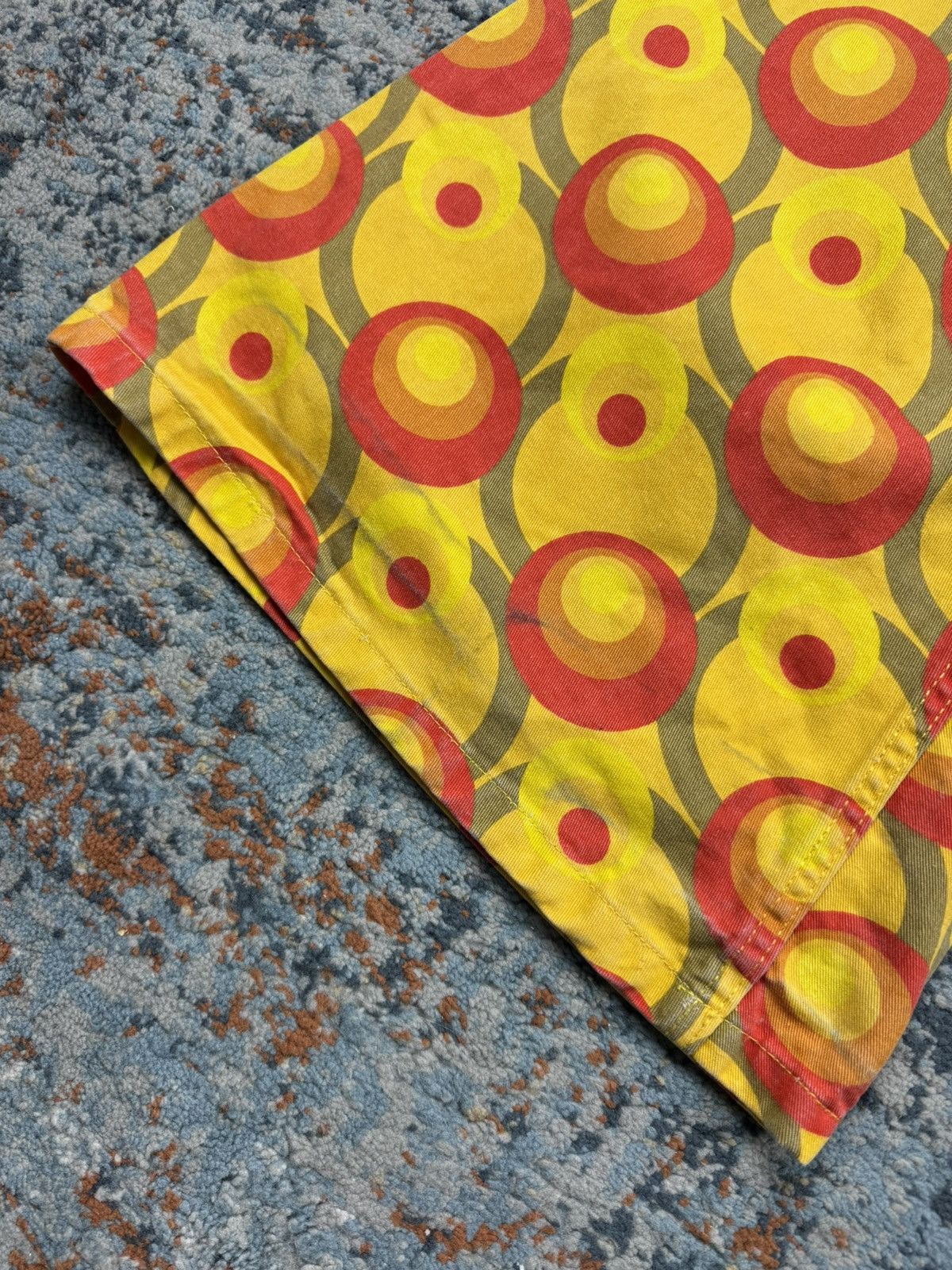 Japanese Brand × Vintage Vintage y2k Crazy patterned extremely flared pants 70s style Size US 31 - 12 Thumbnail