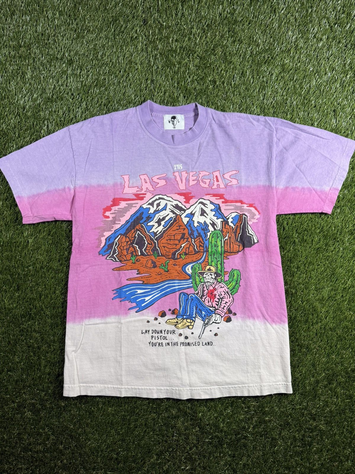 Warren Lotas Y2k Warren Lotas Las Vegas Skeleton Mountain Art Tye Dye Tee Size US M / EU 48-50 / 2 - 1 Thumbnail