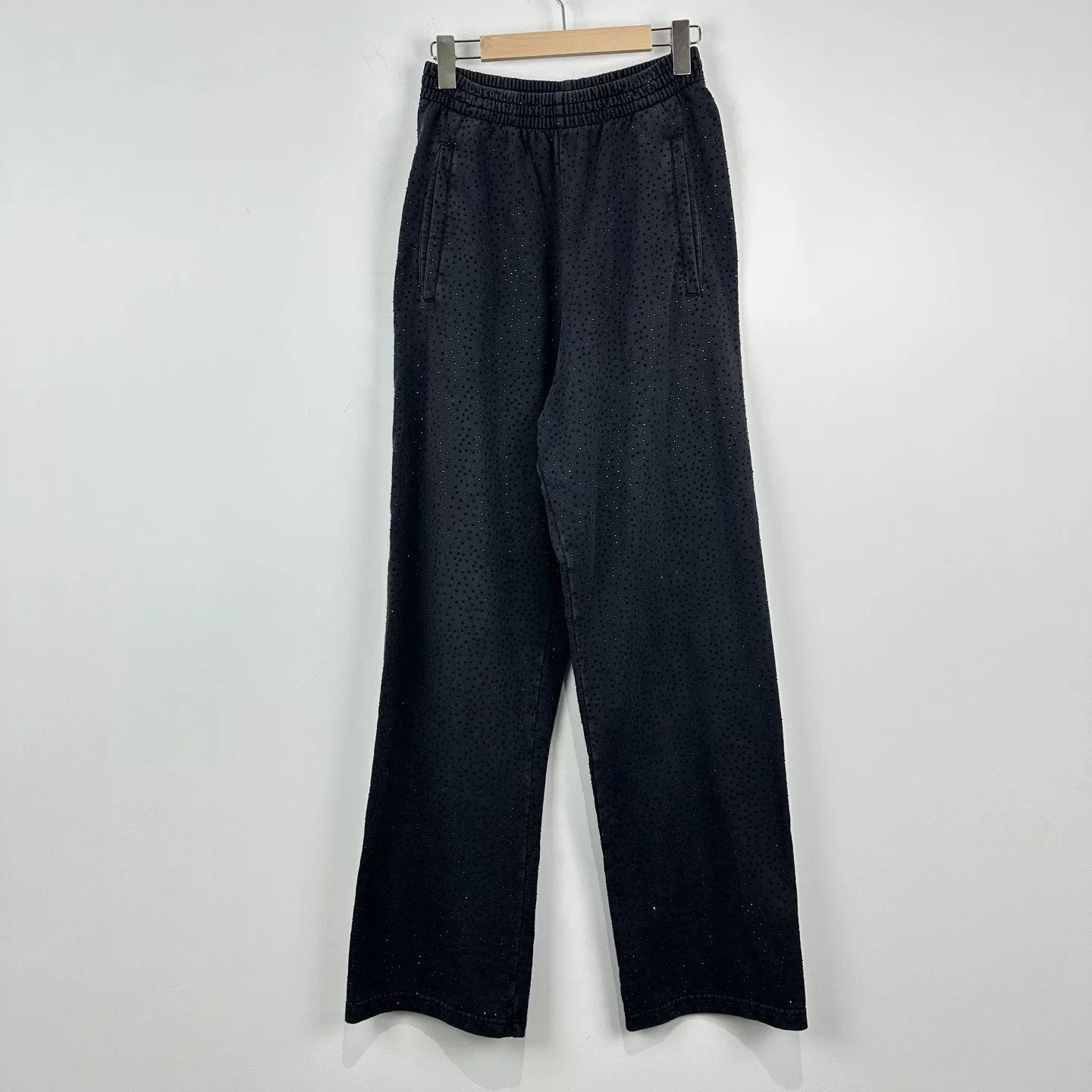 Balenciaga Balenciaga Vintage Rhinestone Wide-Leg Pants Size 26" / US 2 / IT 38 - 1 Thumbnail