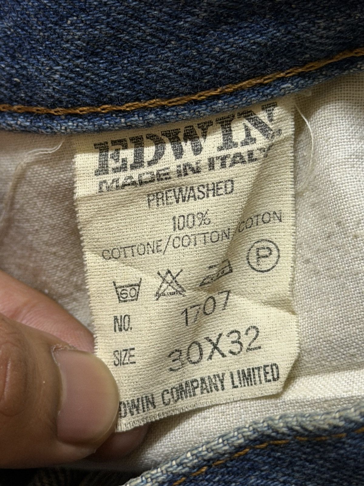 Edwin Vintage 90s Edwin Made In Italy Mud Wash Faded Whisker Style Size US 28 / EU 44 - 9 Thumbnail