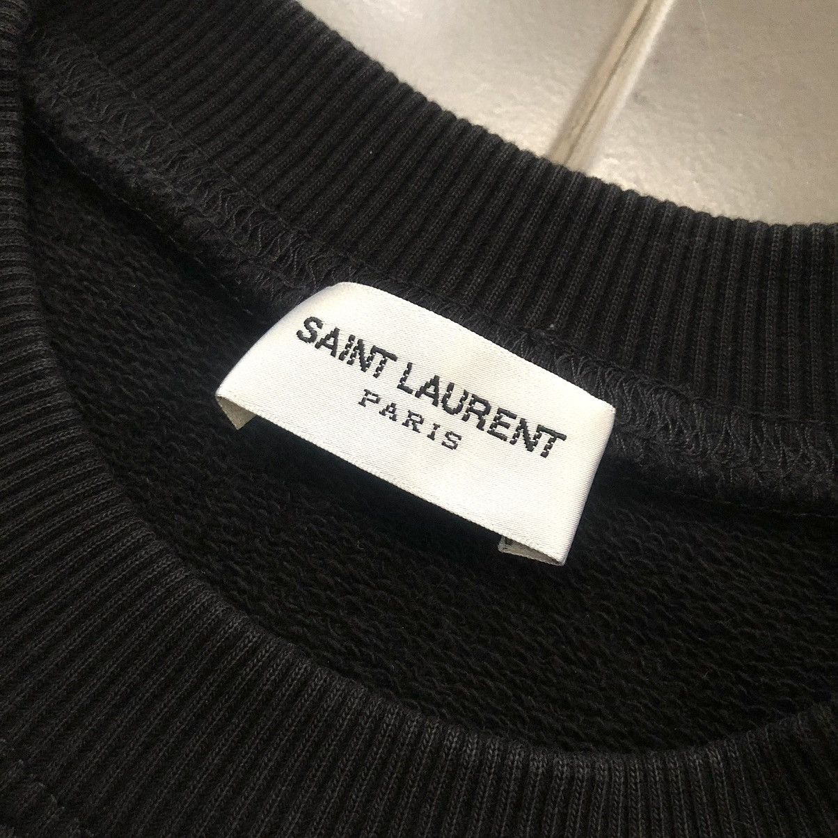 Saint Laurent Paris Saint Laurent Cropped Short Sleeve Logo Sweatshirt Size M / US 6-8 / IT 42-44 - 3 Thumbnail