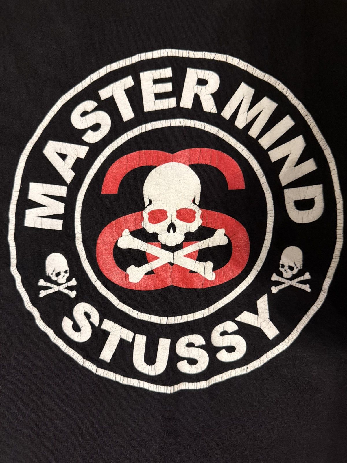 Stüssy x Mastermind Japan Skull Logo Tee (Black) – Size XL