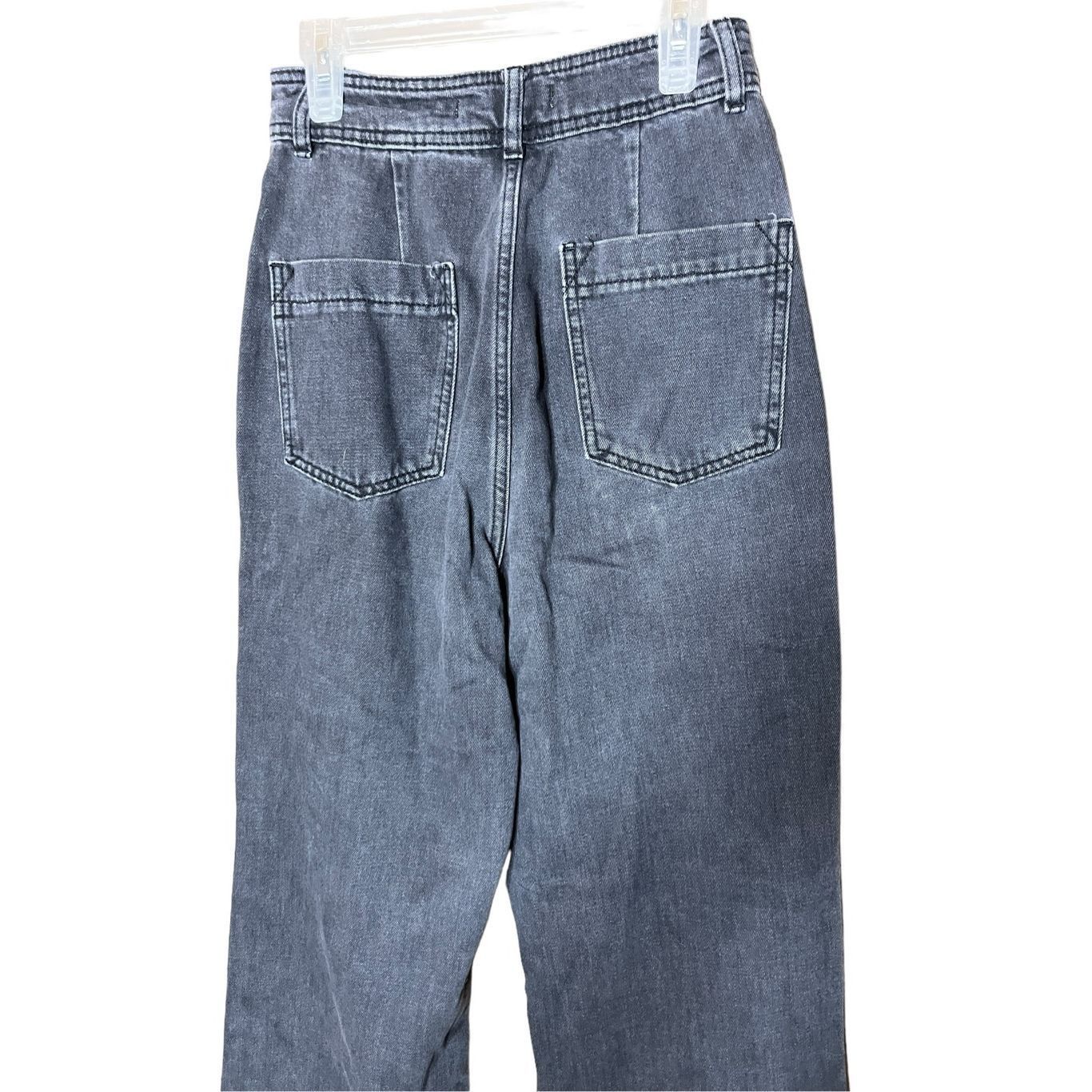 Free People We The Free High Rise Wide Leg Black Jean Size 27 Size 25" / US 0 / IT 36 - 5 Thumbnail