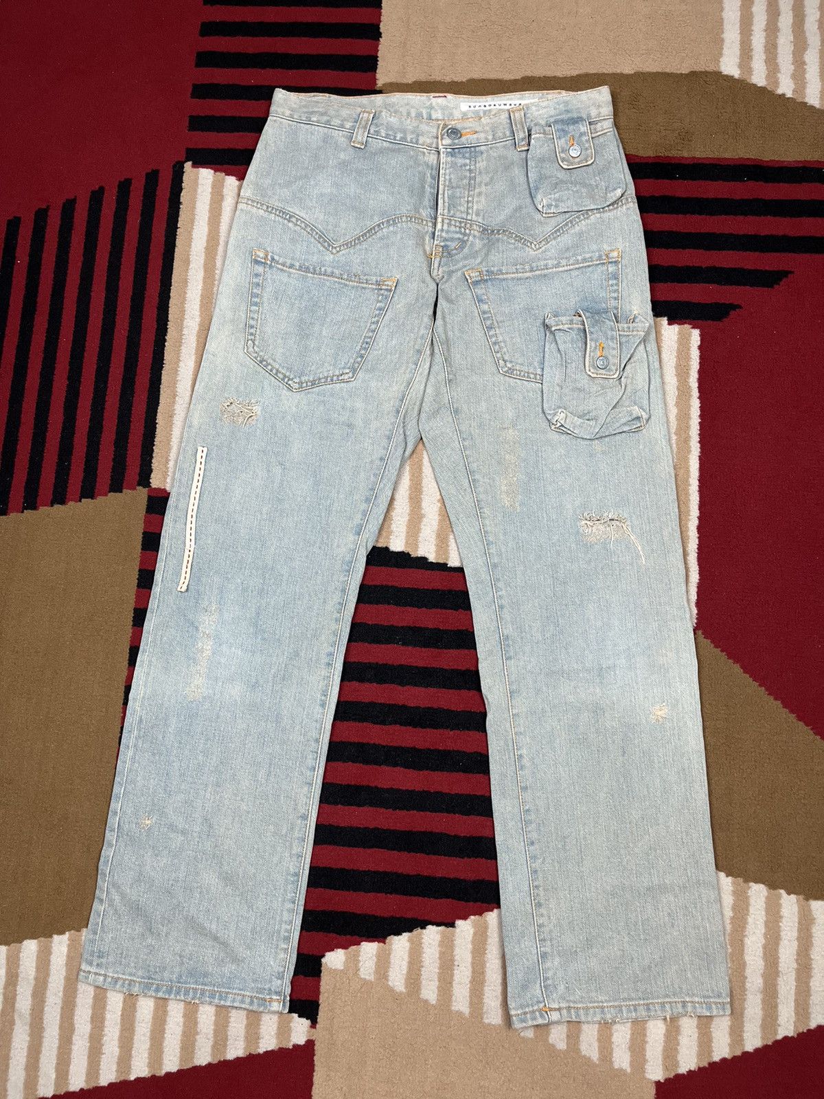 Issey Miyake Sunao Kuwahara By Issey Miyake Jeans Ripped Pants Size US 29 - 5 Thumbnail