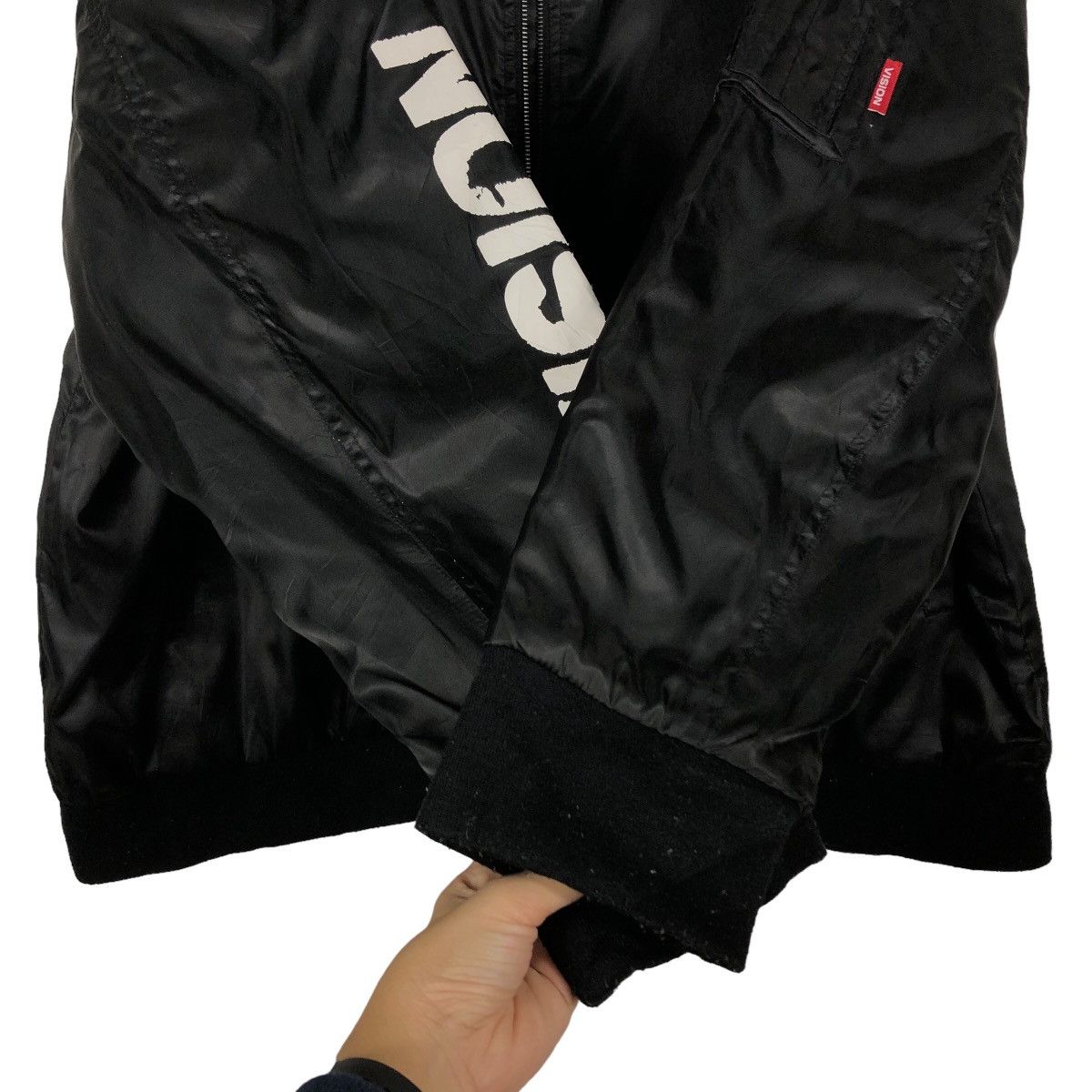 Japanese Brand 🔥Rare Spell Out Big Logo Bomber Jacket Vision Street Wear Size US L / EU 52-54 / 3 - 11 Thumbnail