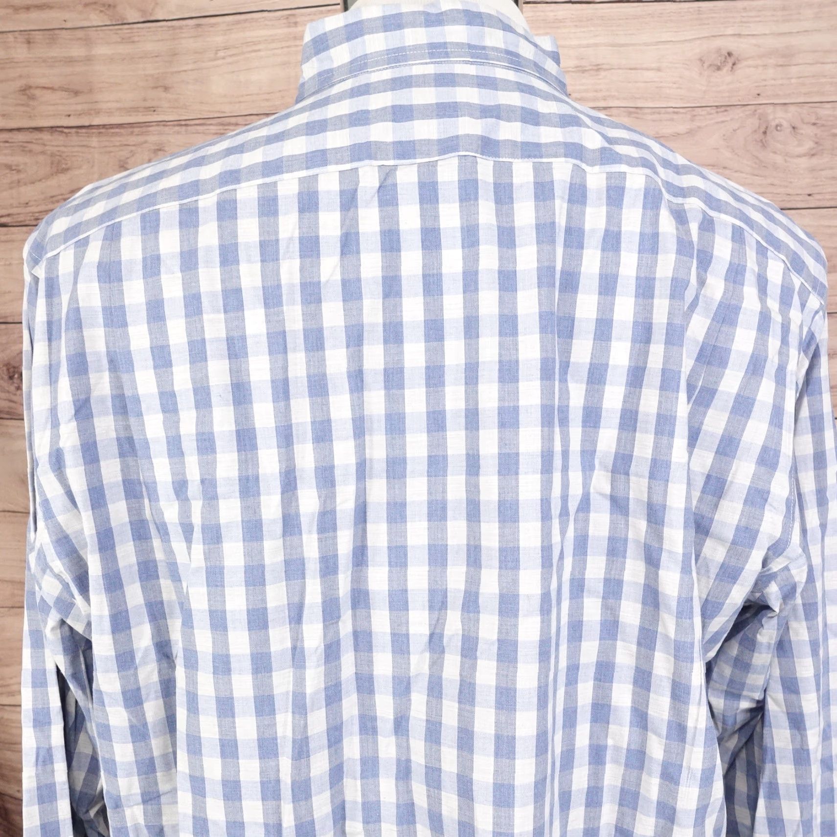 J.Crew J CREW SLIM FIT BLUE CHECK LONG SLEEVE BUTTON DOWN SHIRT MENS SIZE XL Size US XL / EU 56 / 4 - 5 Thumbnail