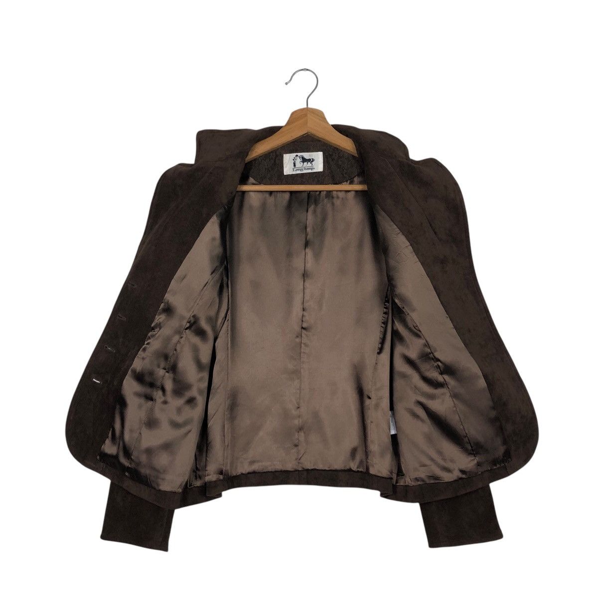 Japanese Brand × Longchamp 📌Cropped Suede Leather Jacket Longchamp Size US M / EU 48-50 / 2 - 14 Thumbnail
