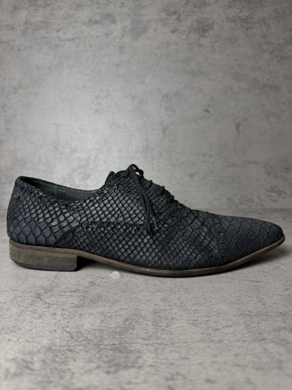 Just Cavalli JUST CAVALLI - SNAKESKIN OXFORD DERBYS Size US 8 / EU 41 - 3 Thumbnail