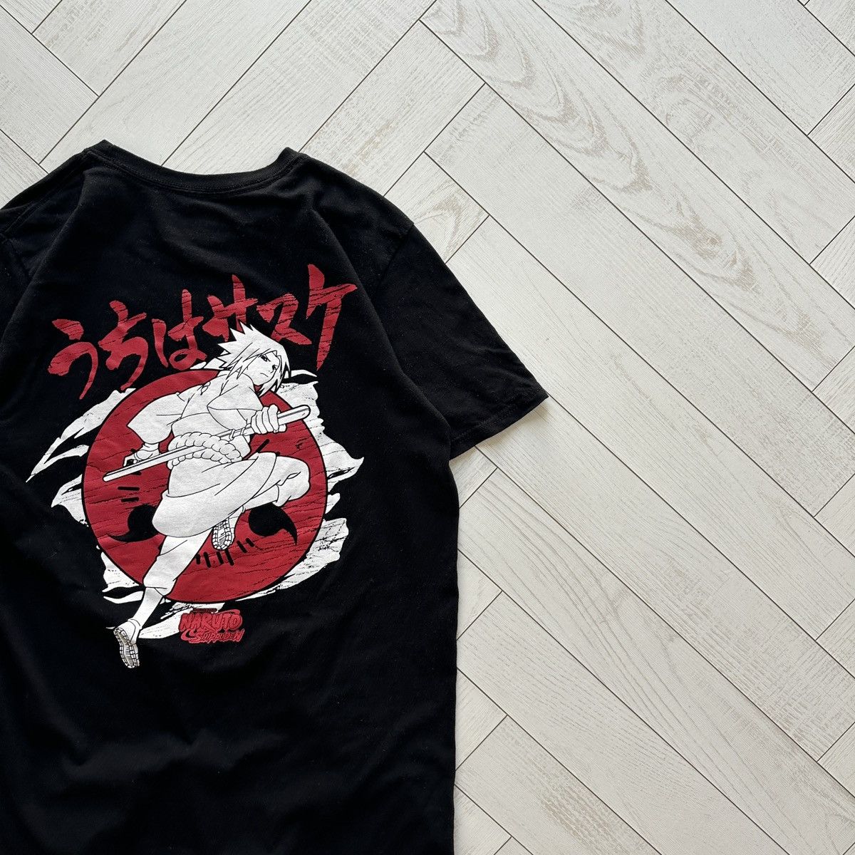 Anime Sasuke Uchiha Naruto Shippuden Ripple Junction tee Aniem y2k Size US M / EU 48-50 / 2 - 2 Thumbnail