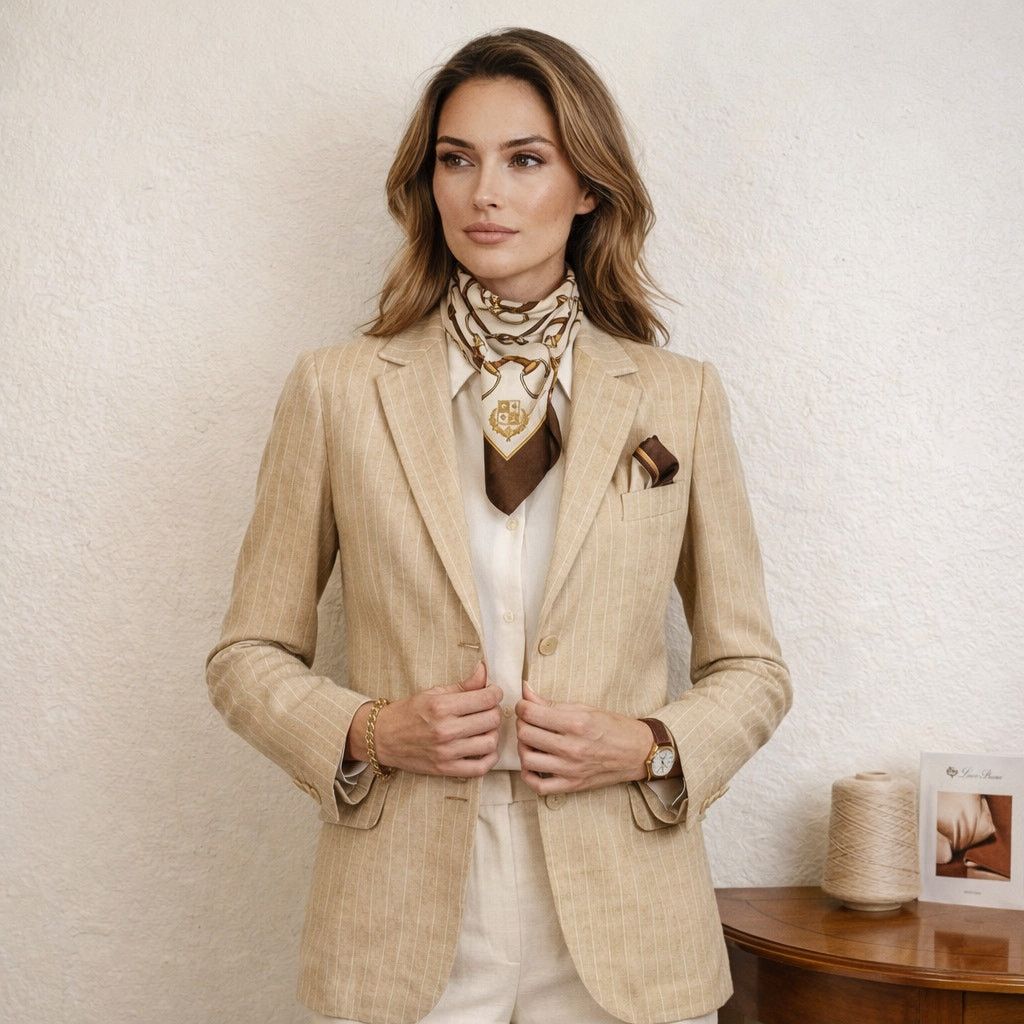 Loro Piana Women's Light Blazer Jacket Linen cotton size 42