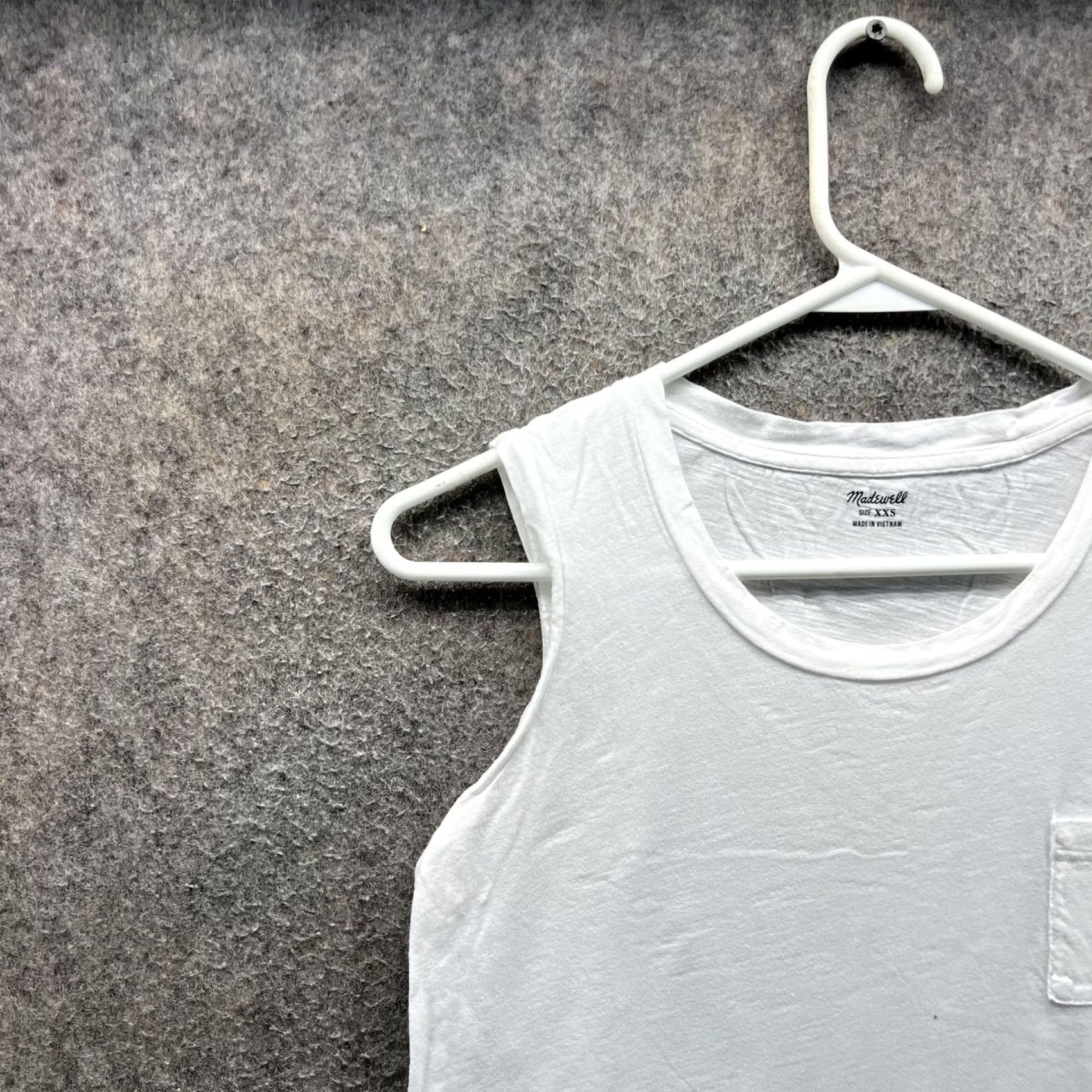 Madewell Madewell Tank Top Womens XXS White Pocket Scoop Neck Sleeveless Jersey Size XXS / US 00 / IT 34 - 6 Thumbnail