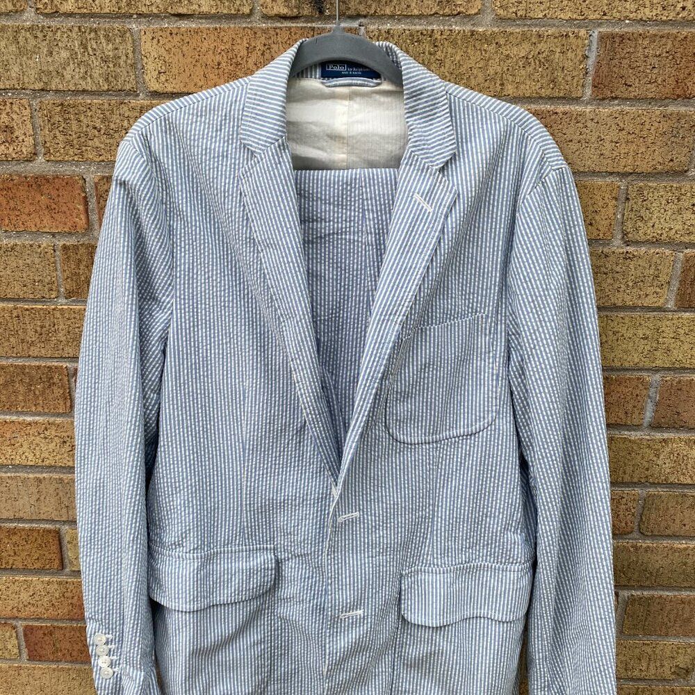 Polo Ralph Lauren Polo Soft Modern Fit Seersucker Jacket Polo Ralph Lauren St Size 44R - 6 Thumbnail