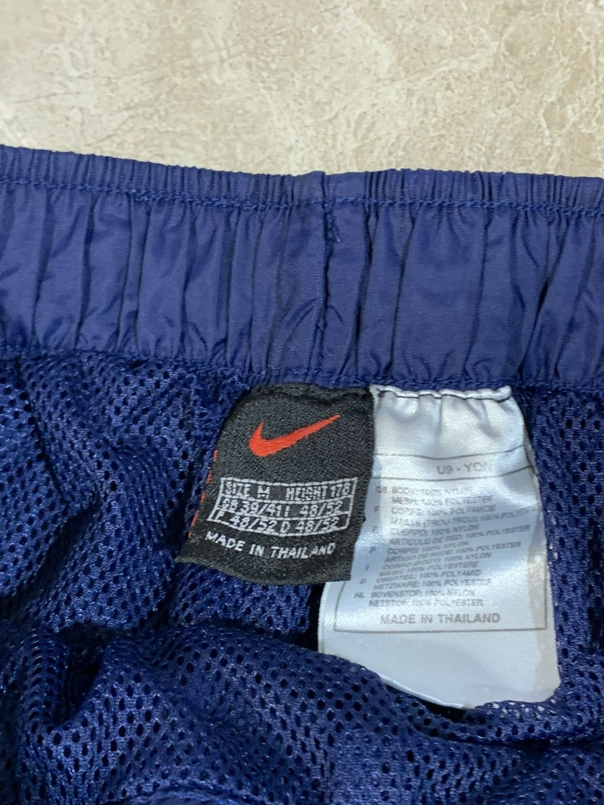Nike Vintage 00s Nike Navy Blue Nylon Track Pants Size US 32 / EU 48 - 7 Thumbnail