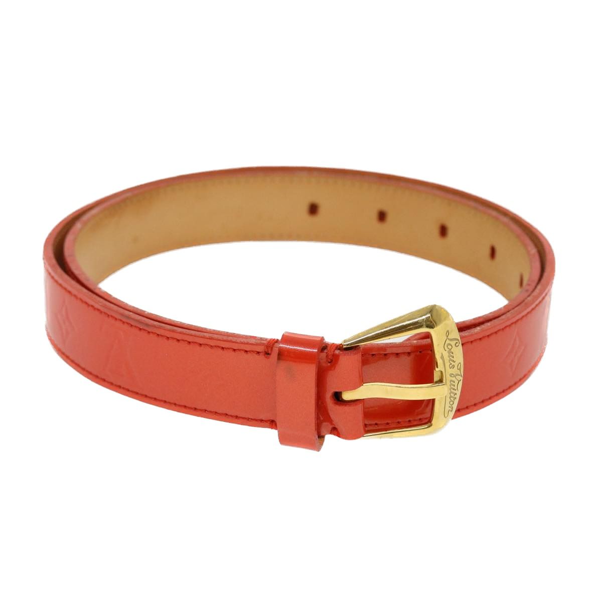 Louis Vuitton Ceinture 20mm Vernis Patent Leather Red Belt 90 36