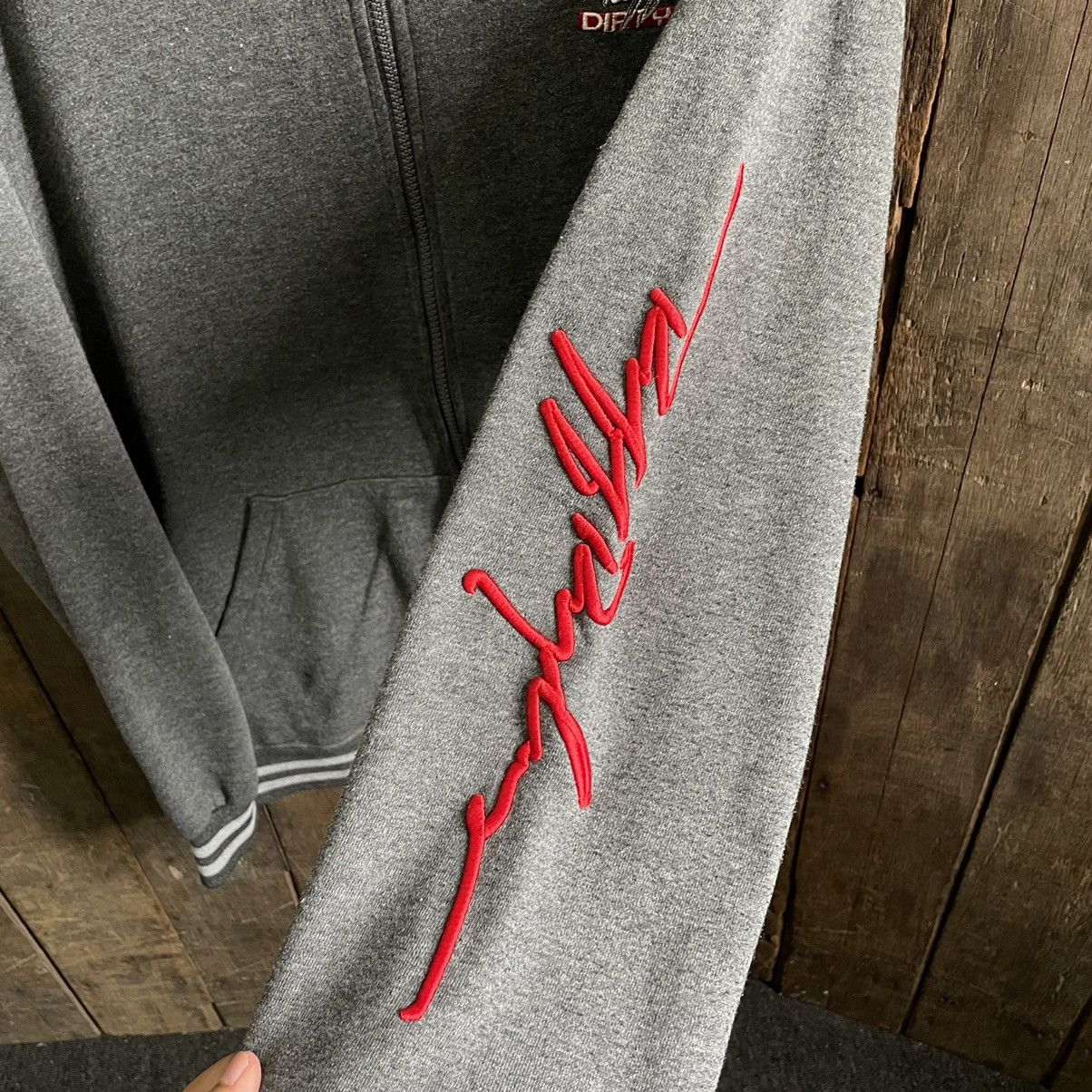 Ruff Ryders Vintage Ruff Ryders Dirty Denim Zipper Hoodie Size US XL / EU 56 / 4 - 8 Thumbnail