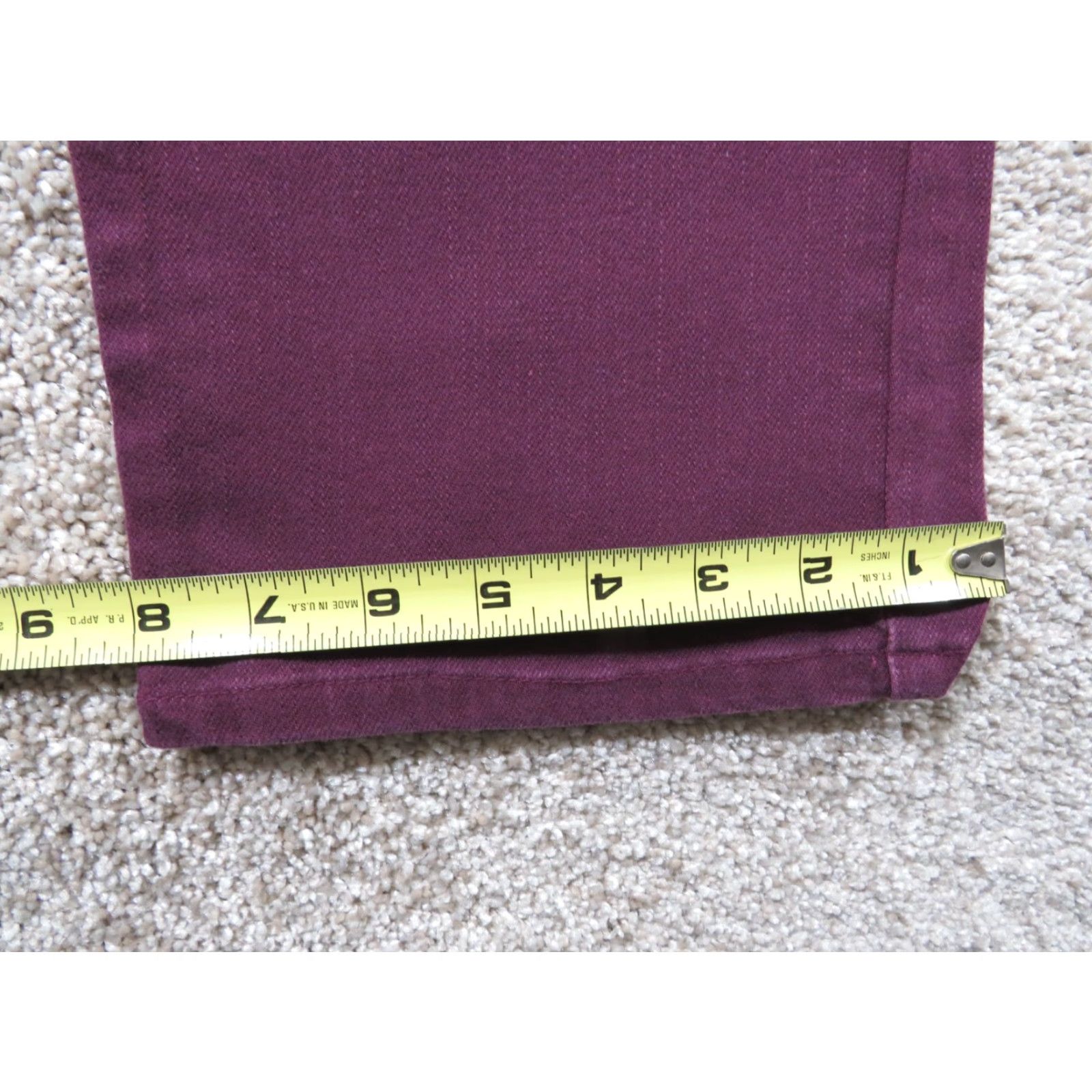 Vintage St. John's Bay Jeans Burgundy Maroon 16P 34x28.5 Denim Stretch 5-Pocket High Rise Straight Womens Size 38" / US 16 / IT 52 - 7 Thumbnail