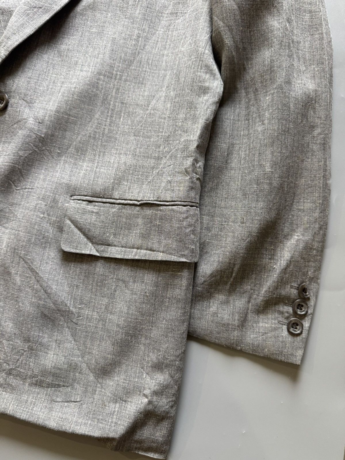 Issey Miyake Vintage 1990s Issey Miyake Design Linen Blazers Size 40L - 3 Thumbnail