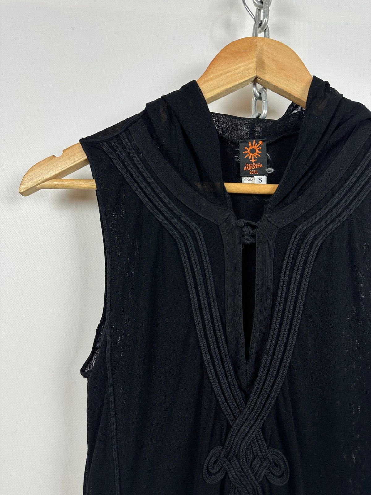 Jean Paul Gaultier Vintage Jean Paul Gaultier Black Gothic Mesh Hood Maxi Dress Size S / US 4 / IT 40 - 7 Thumbnail