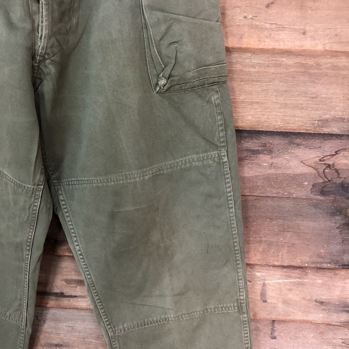 Vintage DL Japan army double knee vintage Green Cargo pants #S2779 Size US 30 / EU 46 - 7 Thumbnail