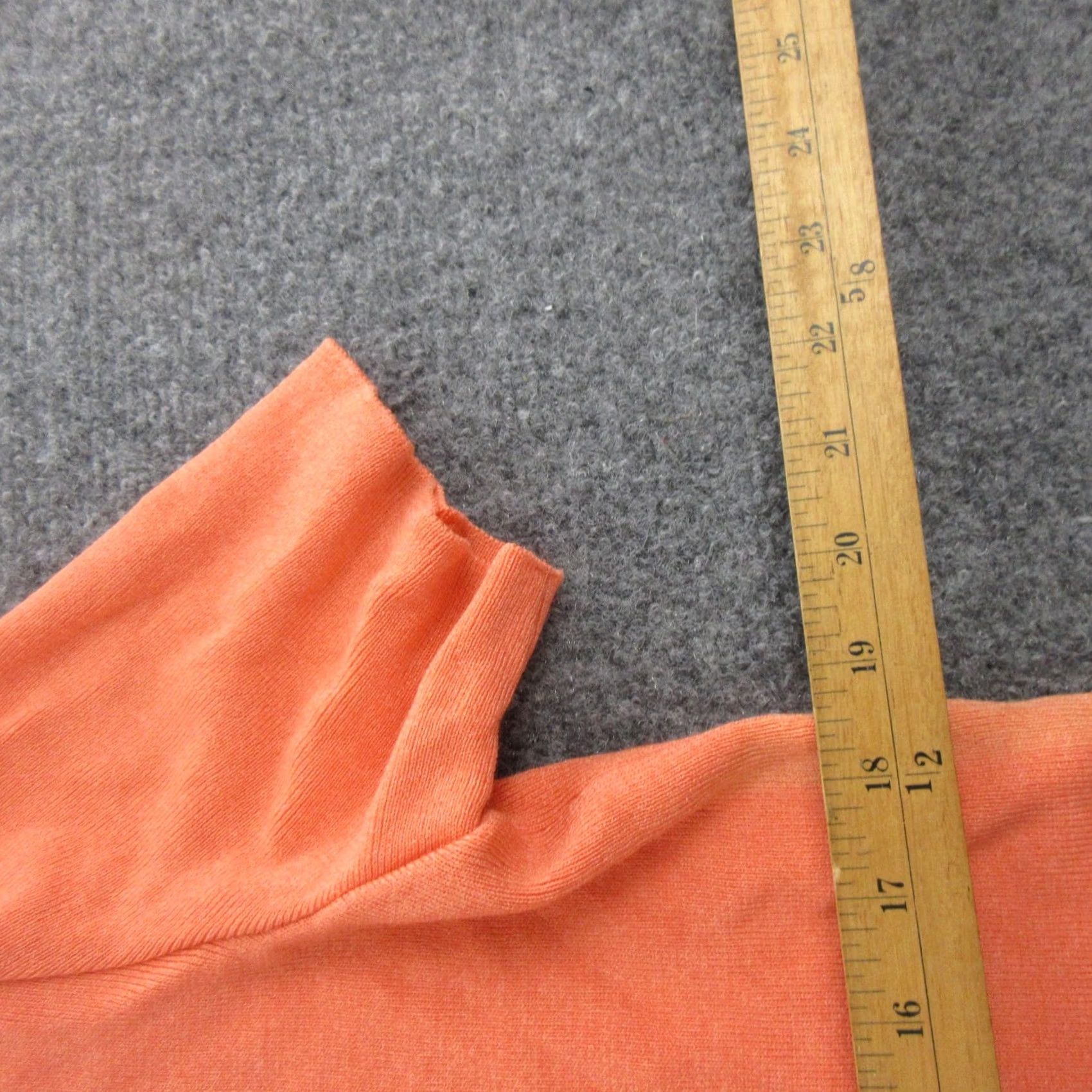 St. John St John Collection Sweater Cardigan Womens 8 Orange Short Sleeve Button Front Knit V-Neck Size M / US 6-8 / IT 42-44 - 6 Thumbnail