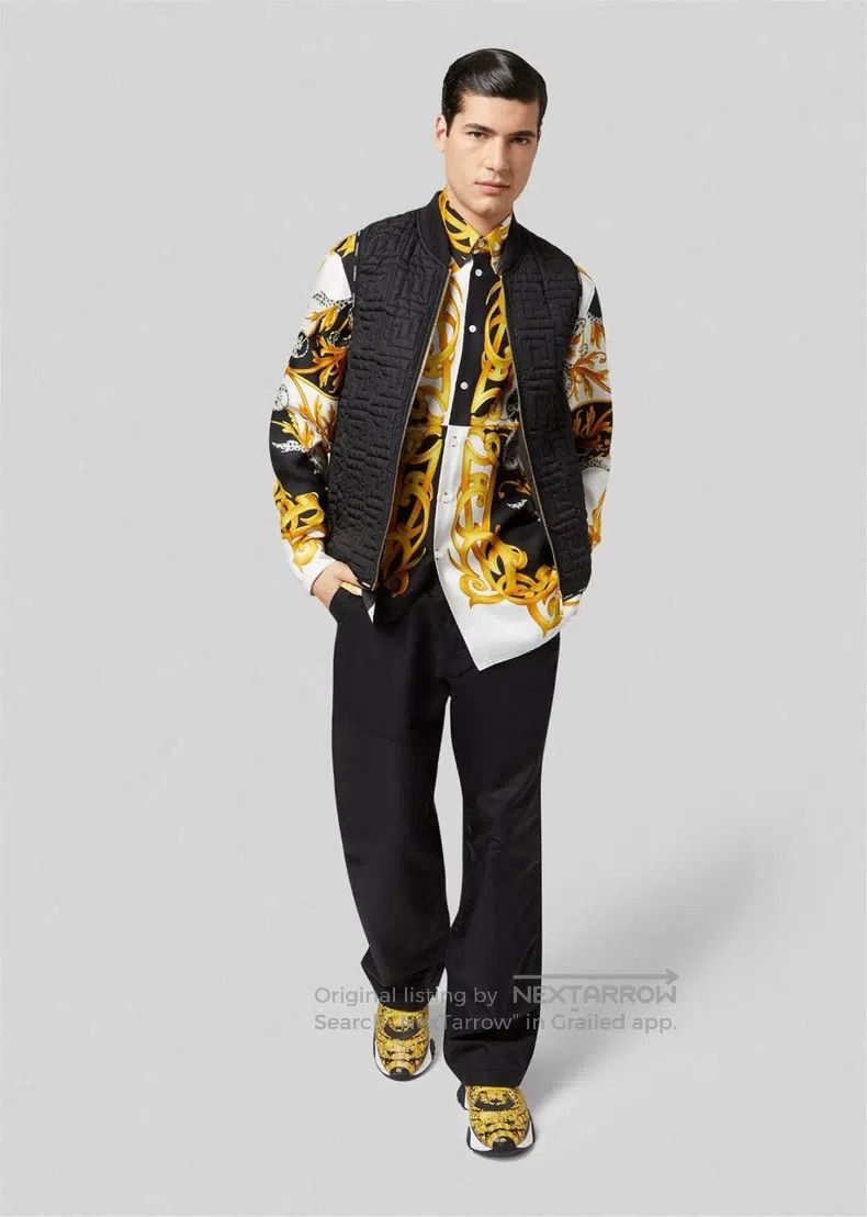 Versace Versace Classic mulberry silk baroque print shirt Size US L / EU 52-54 / 3 - 1 Thumbnail