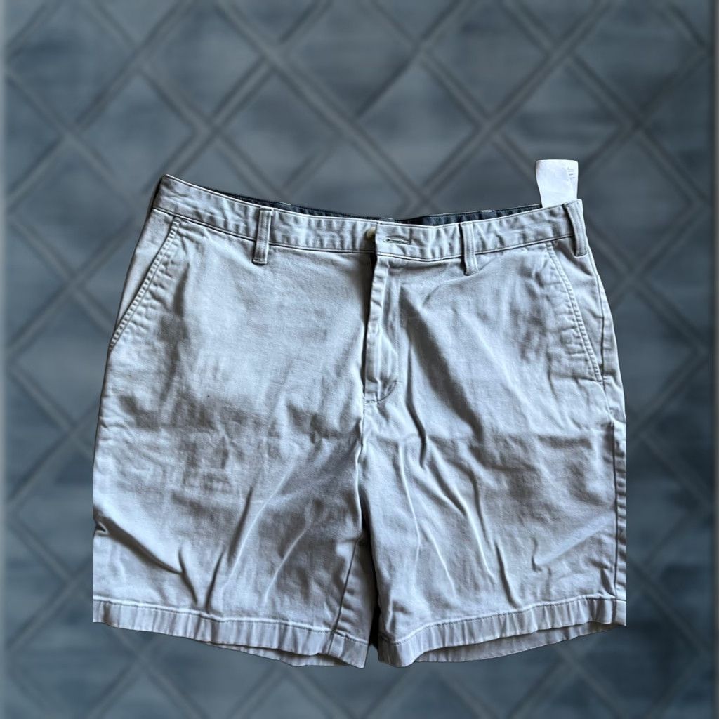 Nautica Nautica Gray Chino Shorts Size 36 Classic Fit Distressed Stretch Mens Size US 36 / EU 52 - 1 Thumbnail
