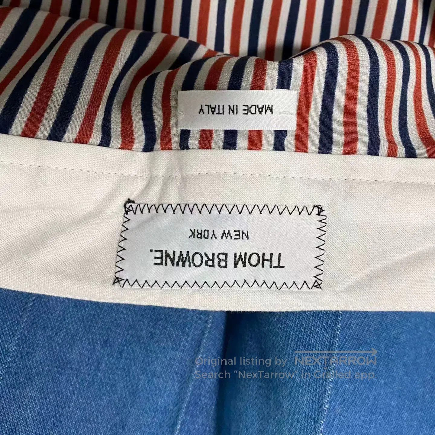 Thom Browne Thom Browne Classic Denim Pleated Skirt. Size US 40 / EU 56 - 6 Thumbnail