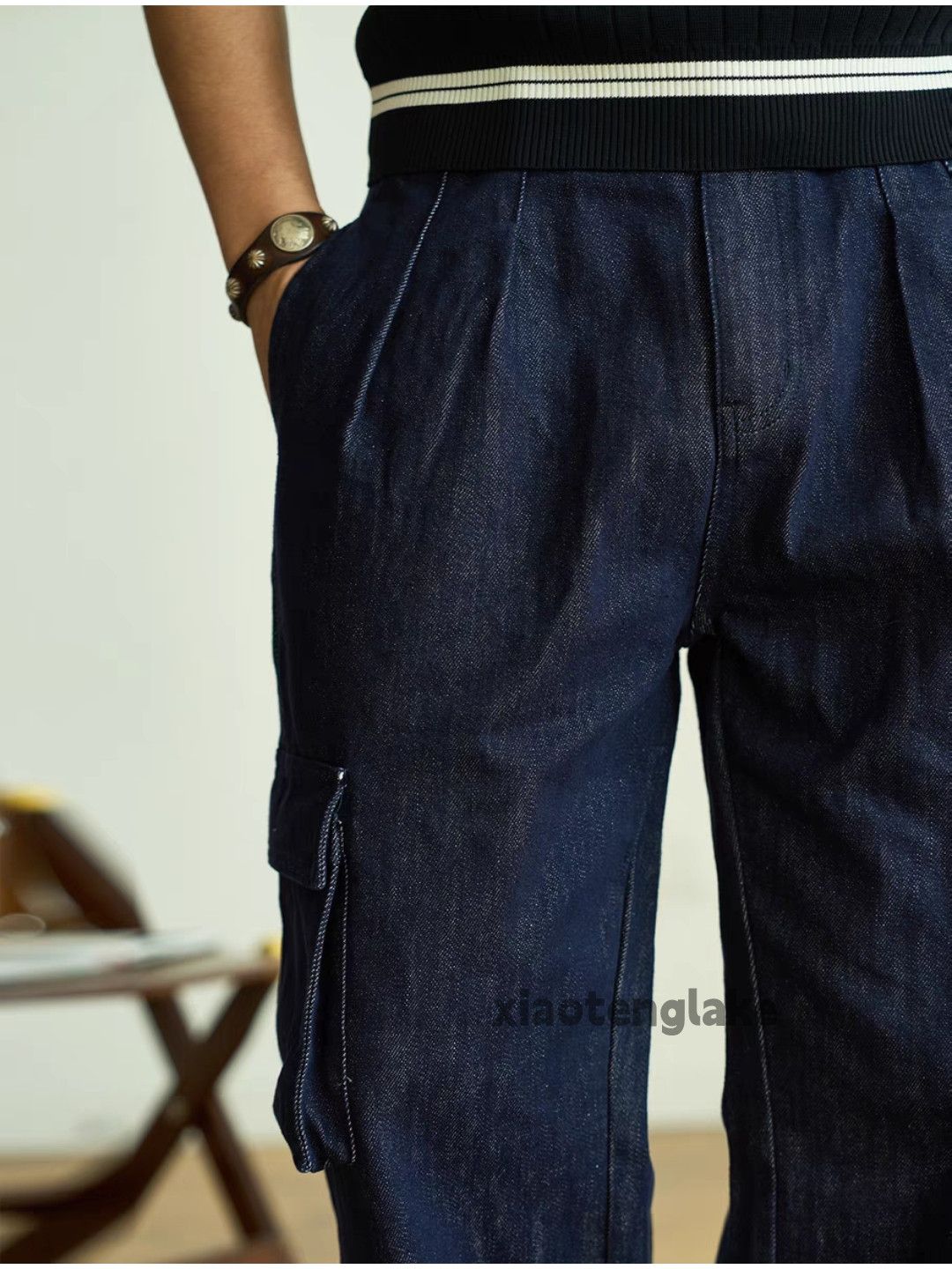 Designer × Jean × Vintage utility military pleated loose baggy workwear cargo pants Size US 32 / EU 48 - 5 Thumbnail