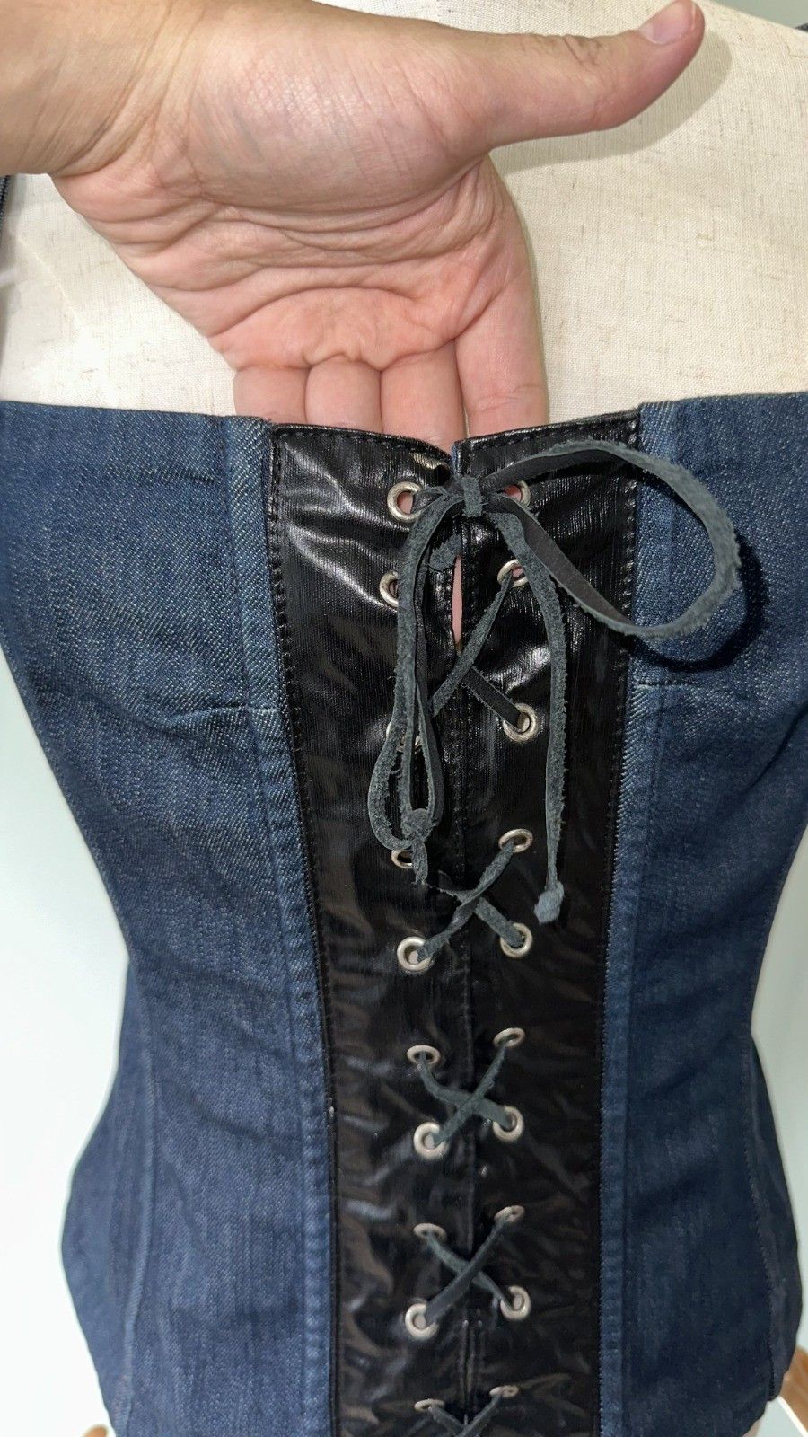 Dolce & Gabbana Dolce & Gabbana Women's Vintage Blue Denim Corset 2002 Size M / US 6-8 / IT 42-44 - 5 Thumbnail