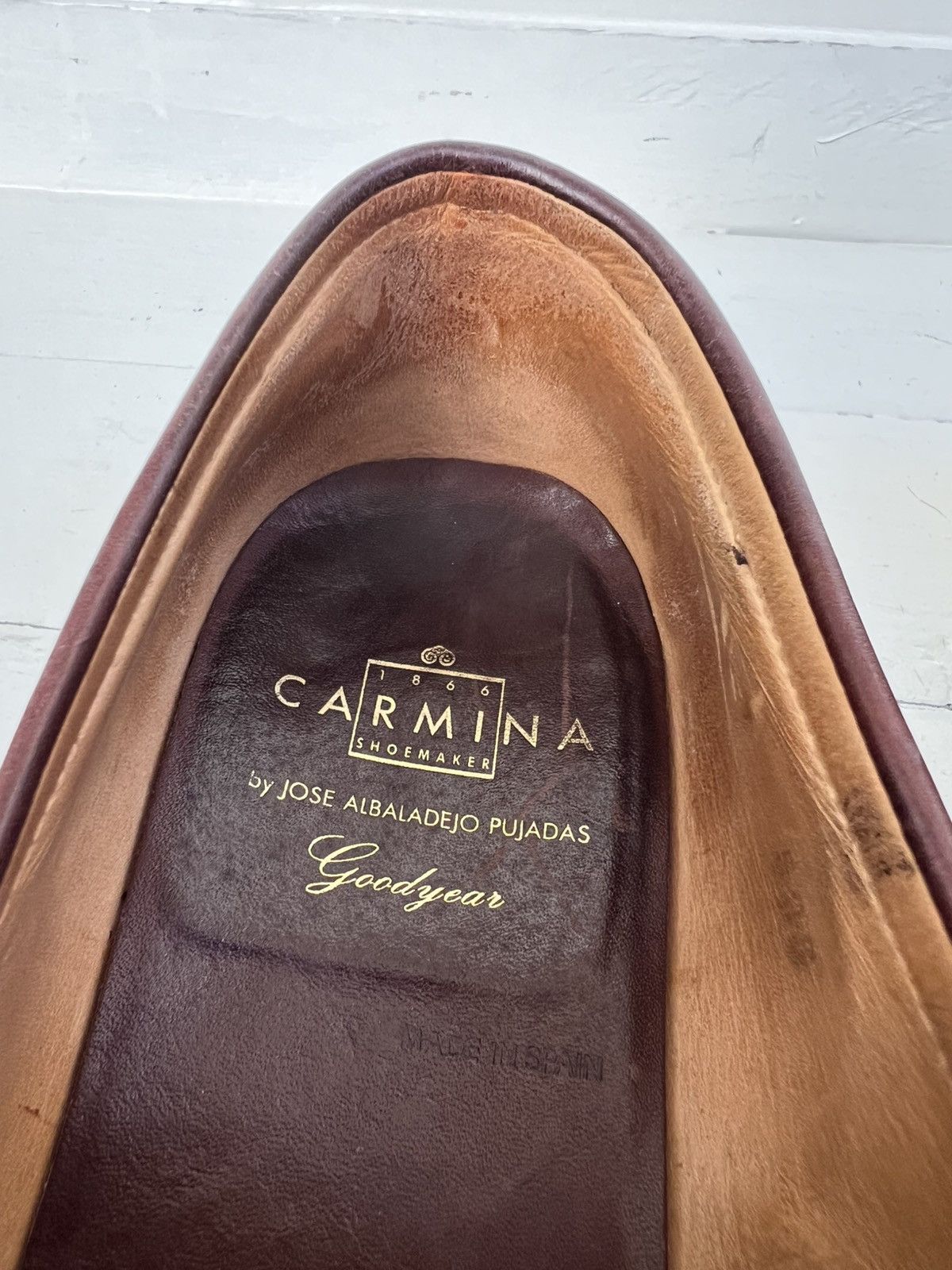 Carmina Carmina Burgundy Penny Loafer Split Toe Shoes Rubber Sole Size US 8 / EU 41 - 13 Thumbnail