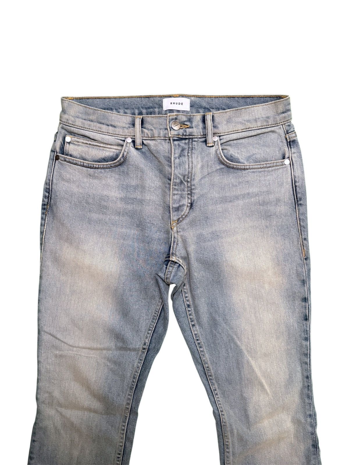 Rhude Rhude Curve Zip Detailed Denim Jeans Size US 32 / EU 48 - 2 Thumbnail