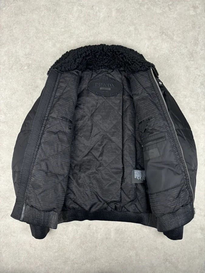 Prada AW2018 Prada Black Puffer Shearling Leather Jacket Size US M / EU 48-50 / 2 - 7 Thumbnail