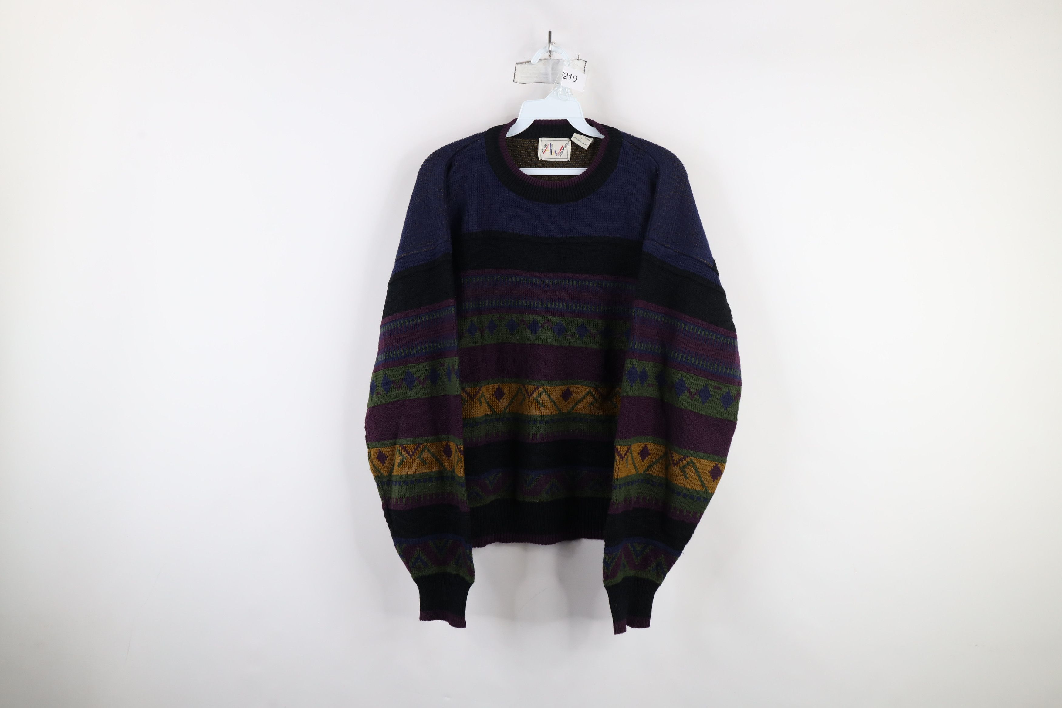 Vintage Vintage 90s Coogi Style Fair Isle Knit Crewneck Sweater Size L / US 10 / IT 46 - 1 Thumbnail