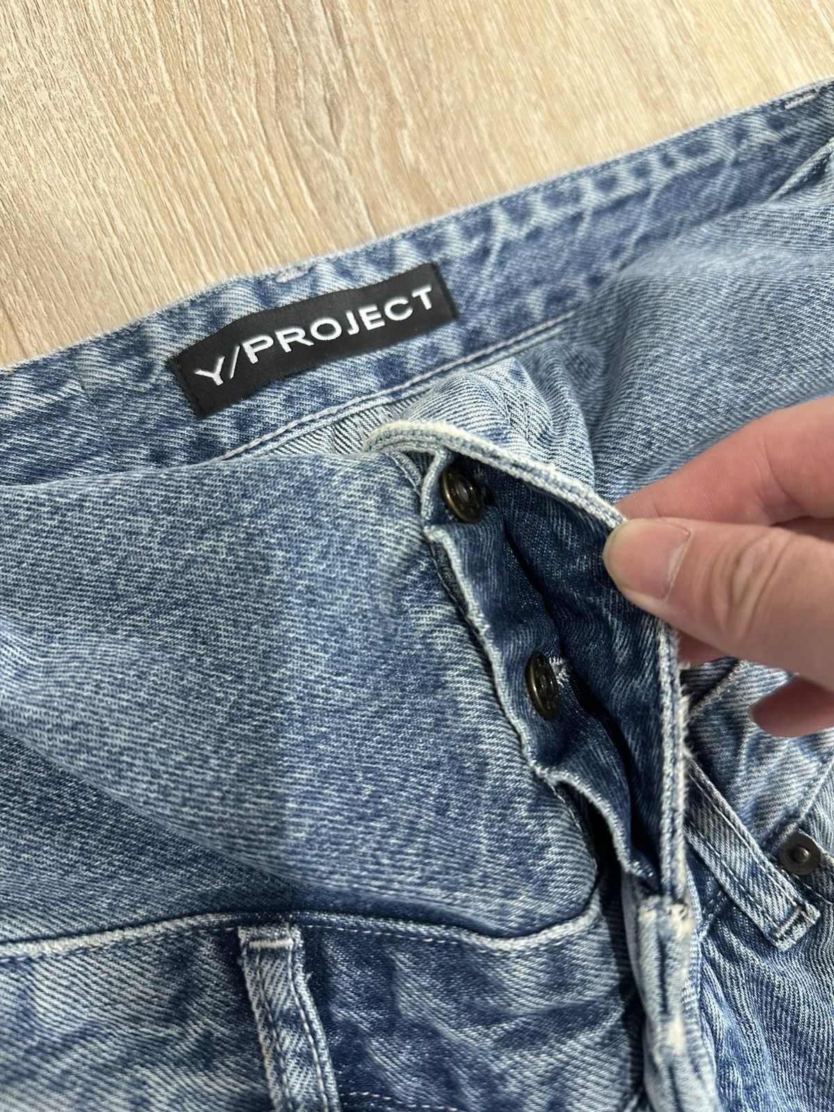 Y/Project Y/Project Pop Up Double Denim Shorts Size US 32 / EU 48 - 6 Thumbnail
