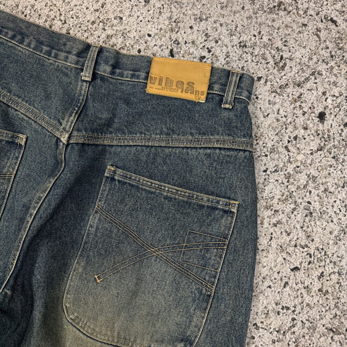 Vintage 90s Faded Vibes Jeans Baggy Wide Leg Skater Denim ERD Grunge Size US 34 / EU 50 - 3 Thumbnail