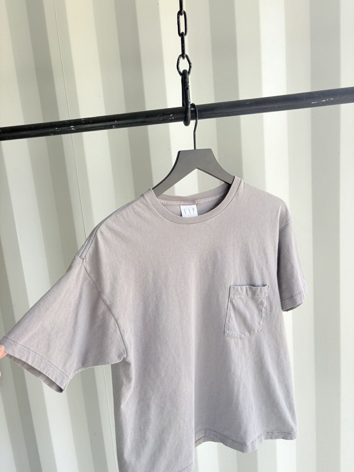 Vintage Thrashed Boxy Fit Pocket Faded Distressed Shirt GRUNGE Size US S / EU 44-46 / 1 - 2 Thumbnail