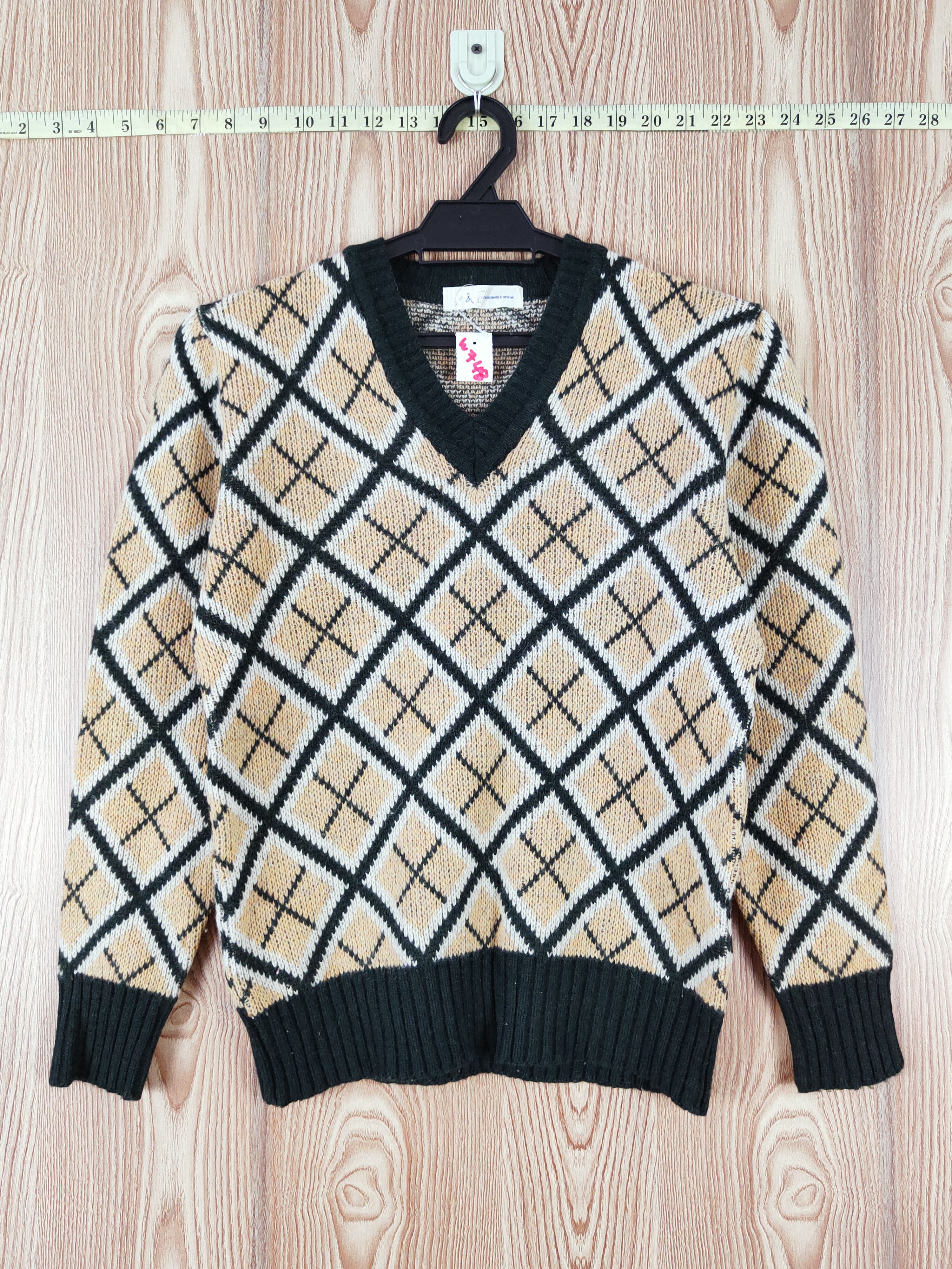 Homespun Knitwear × Japanese Brand × Vintage P&G Green Beige Knitwear Sweatshirts #W748 Size US S / EU 44-46 / 1 - 1 Thumbnail