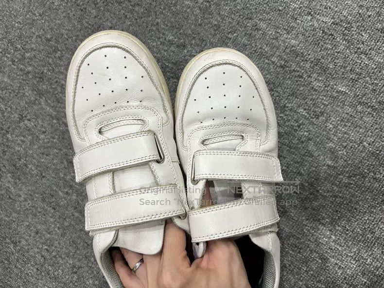 Acne Studios Acne Studios Smiley Face Velcro White Sneakers Size US 8.5 / IT 38.5 - 2 Thumbnail