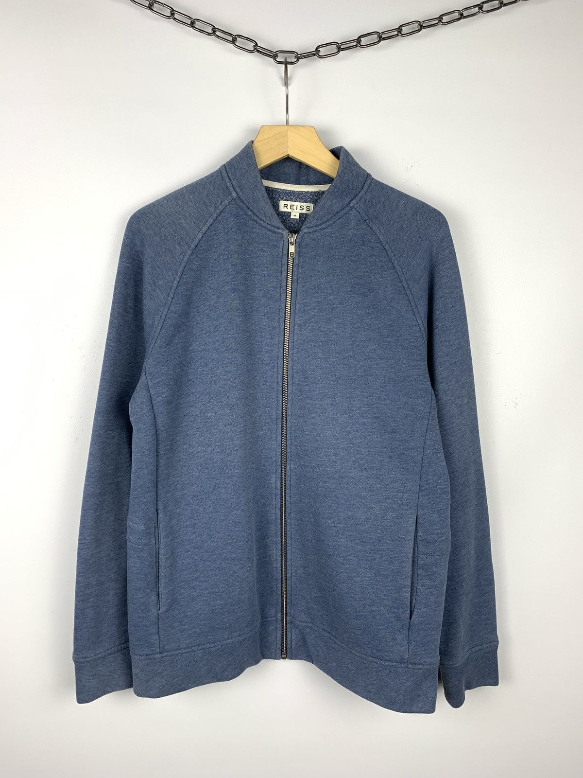Reiss Reiss Full-Zip Bomber Jacket Cotton Men’s Size M Blue Size US M / EU 48-50 / 2 - 1 Thumbnail